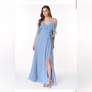 Vianna Azazie Dress in Steel Blue